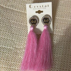 Pink Tassel Earrings